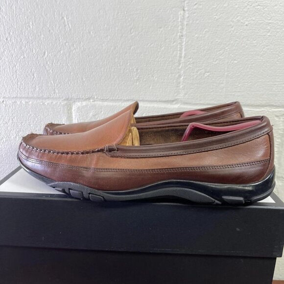 Allen Edmonds Boulder 40026 Brown Leather Driving Loafers Moccasin Men's 14 E - Picture 4 of 9